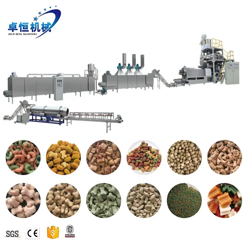 Zhuoheng pet food extrusion line configurations and finished product shapes